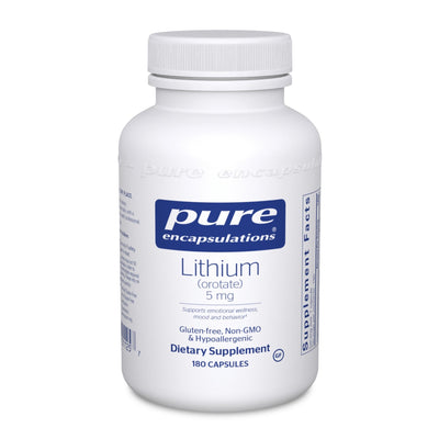 Pure Encapsulations - Lithium (Orotate) 5 Mg. - OurKidsASD.com - #Free Shipping!#
