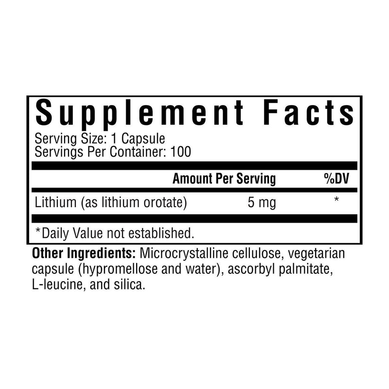 Seeking Health - Lithium Orotate - 5 Mg - OurKidsASD.com - 