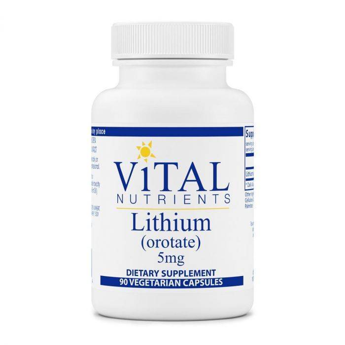 Vital Nutrients - Lithium (Orotate) 5mg - OurKidsASD.com - 
