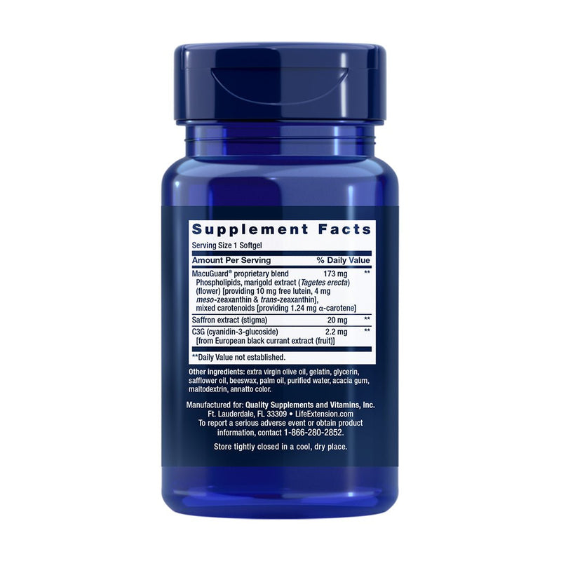 Life Extension - MacuGuard Ocular Support with Saffron - OurKidsASD.com - 