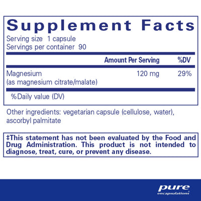 Pure Encapsulations - Magnesium (Citrate/Malate) - OurKidsASD.com - #Free Shipping!#