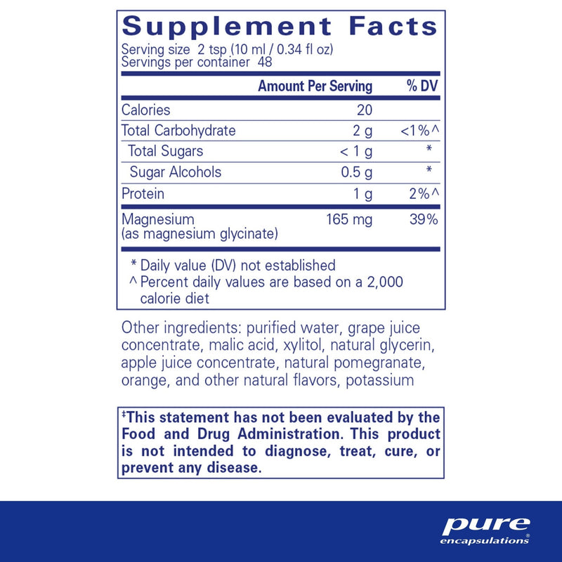 Pure Encapsulations - Magnesium Glycinate Liquid - OurKidsASD.com - 