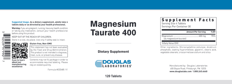 Douglas Laboratories - Magnesium Taurate 400 - OurKidsASD.com - 