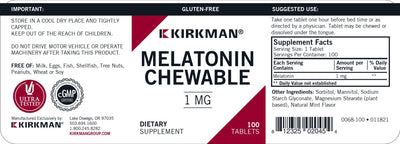 Kirkman Labs - Melatonin 1 Mg - OurKidsASD.com - #Free Shipping!#