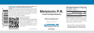 Douglas Laboratories - Melatonin P.R. 3mg Prolonged-Release - OurKidsASD.com - #Free Shipping!#