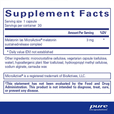 Pure Encapsulations - Melatonin-SR - OurKidsASD.com - #Free Shipping!#