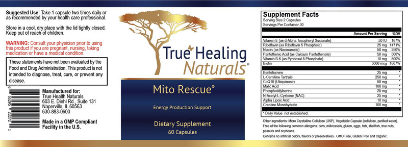 True Healing Naturals - Mito Rescue: Energy Production Support - OurKidsASD.com - 