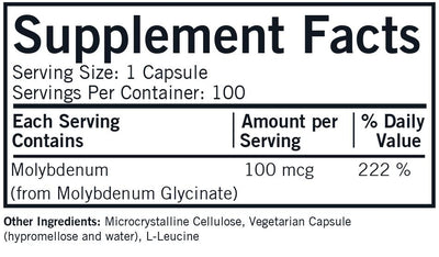 Kirkman Labs - Molybdenum 100 Mcg. Hypoallergenic - OurKidsASD.com - #Free Shipping!#