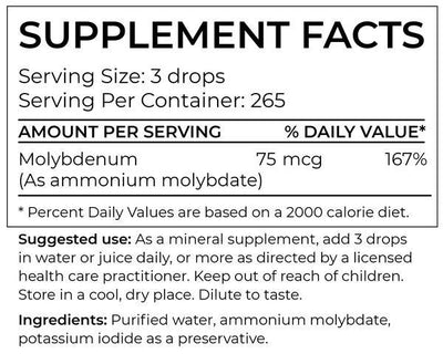 BodyBio - Molybdenum #7 Liquid Minerals - OurKidsASD.com - #Free Shipping!#