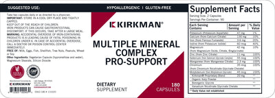 Kirkman Labs - Multiple Mineral Complex Pro-Support Hypoallergenic - OurKidsASD.com - #Free Shipping!#