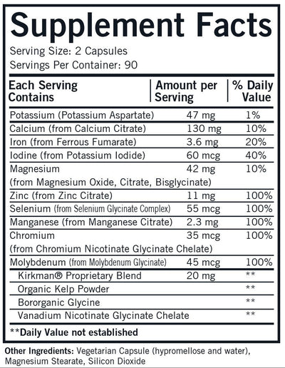 Kirkman Labs - Multiple Mineral Complex Pro-Support Hypoallergenic - OurKidsASD.com - #Free Shipping!#