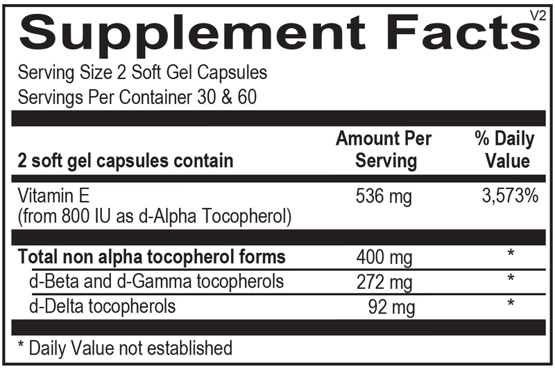 Ortho Molecular Products. - Natural Vitamin E Mixed Tocopherols - OurKidsASD.com - 
