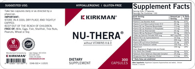 Kirkman Labs - Nu-Thera W/O Vitamins A & D - Hypoallergenic - OurKidsASD.com - #Free Shipping!#
