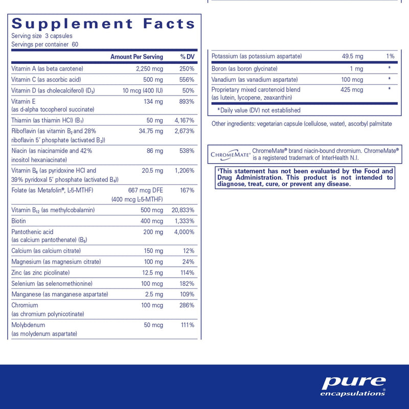 Pure Encapsulations - Nutrient 950 Without Copper, Iron & Iodine - OurKidsASD.com - 