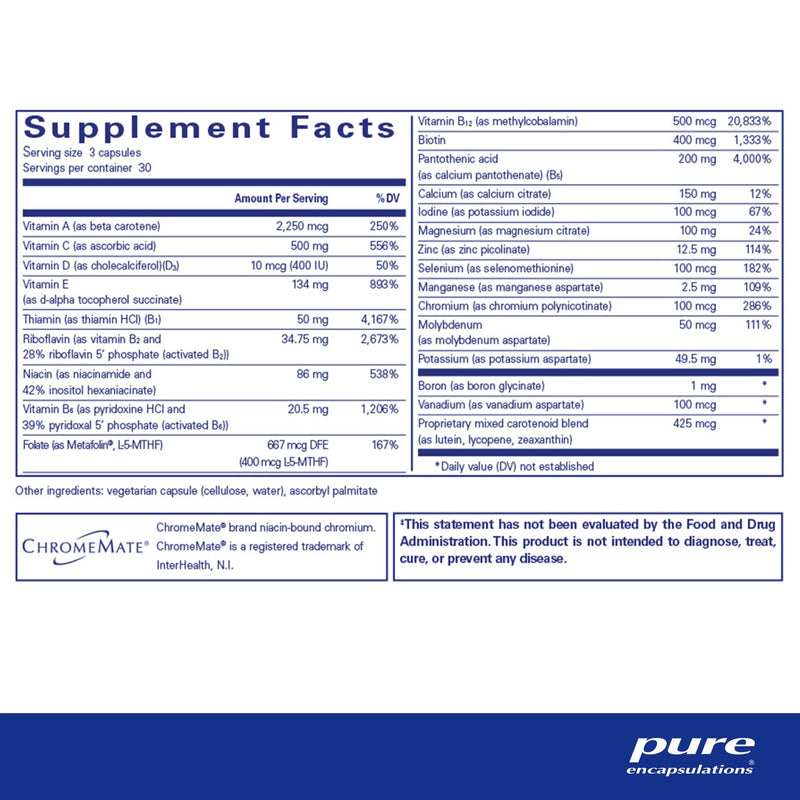 Pure Encapsulations - Nutrient 950 Without Copper & Iron - OurKidsASD.com - 
