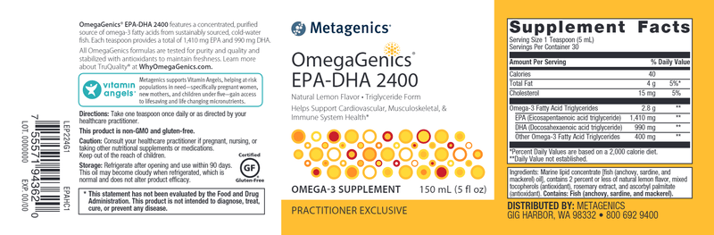 Metagenics - OmegaGenics EPA-DHA 2400 - OurKidsASD.com - 