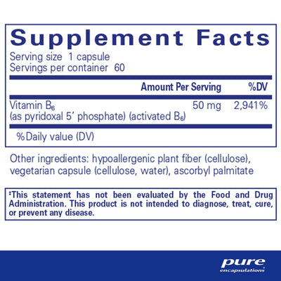 Pure Encapsulations - P5P 50 (Activated B6) - OurKidsASD.com - #Free Shipping!#