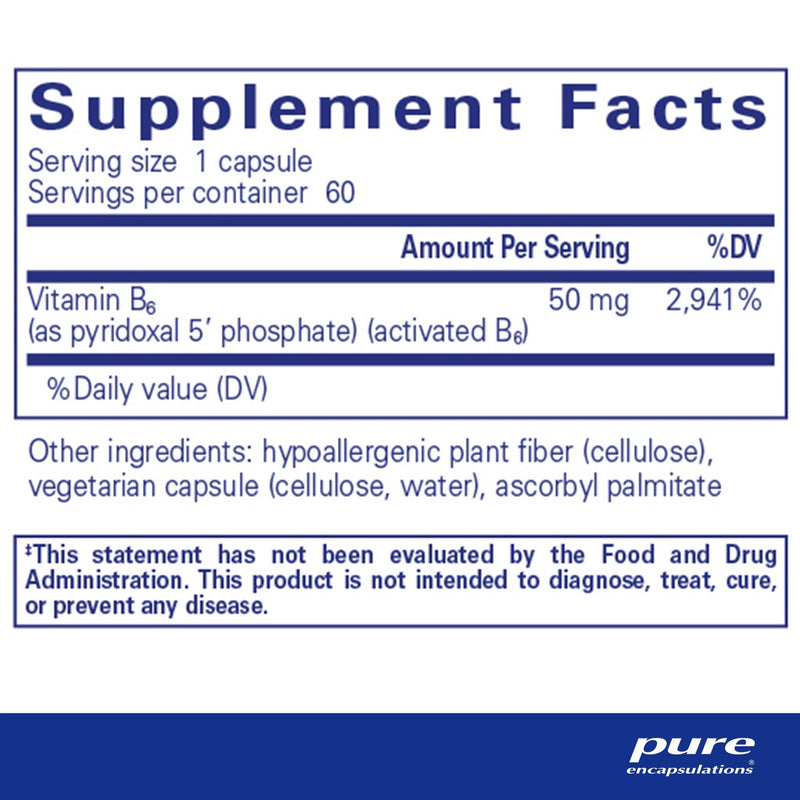 Pure Encapsulations - P5P 50 (Activated B6) - OurKidsASD.com - 