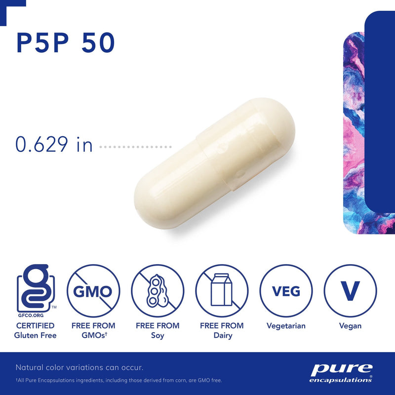 Pure Encapsulations - P5P 50 (Activated B6) - OurKidsASD.com - 
