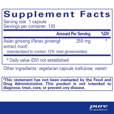 Pure Encapsulations - Panax Ginseng - OurKidsASD.com - #Free Shipping!#