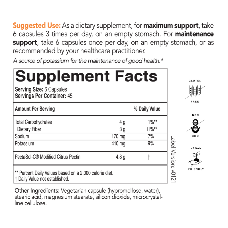 EcoNugenics - Pectasol-C (Modified Citrus Pectin) Capsules - OurKidsASD.com - 