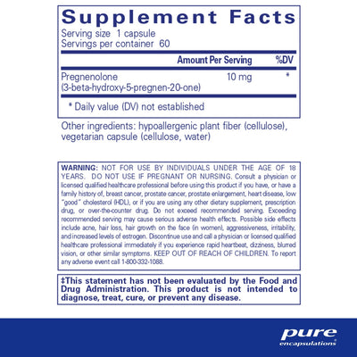 Pure Encapsulations - Pregnenolone 10mg - OurKidsASD.com - #Free Shipping!#