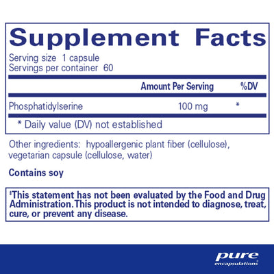 Pure Encapsulations - PS 100 (Phosphatidylserine) - OurKidsASD.com - #Free Shipping!#
