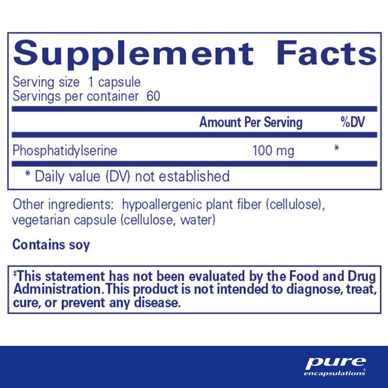 Pure Encapsulations - PS 100 (Phosphatidylserine) - OurKidsASD.com - 