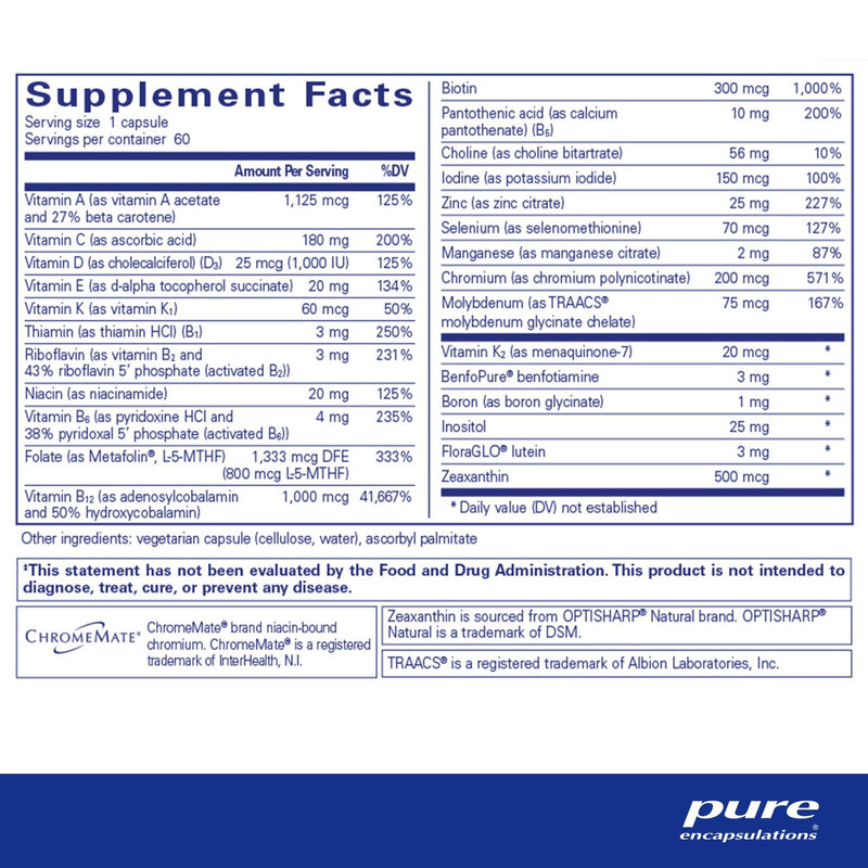 Pure Encapsulations - PureGenomics Multivitamin - OurKidsASD.com - 