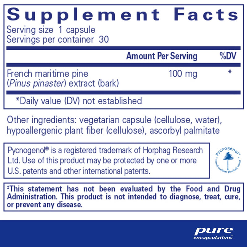 Pure Encapsulations - Pycnogenol (100 Mg) - OurKidsASD.com - 