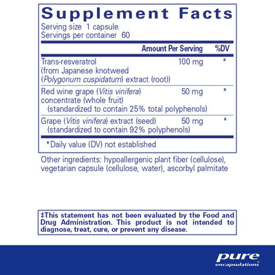 Pure Encapsulations - Resveratrol EXTRA - OurKidsASD.com - #Free Shipping!#