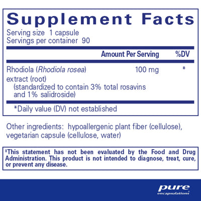 Pure Encapsulations - Rhodiola Rosea - OurKidsASD.com - #Free Shipping!#