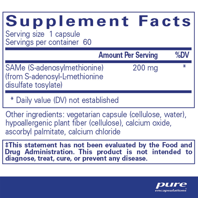 Pure Encapsulations - SAMe (S-Adenosylmethionine) - OurKidsASD.com - 