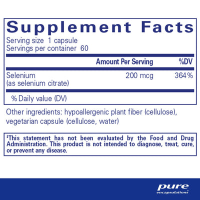 Pure Encapsulations - Selenium (Citrate) - OurKidsASD.com - #Free Shipping!#