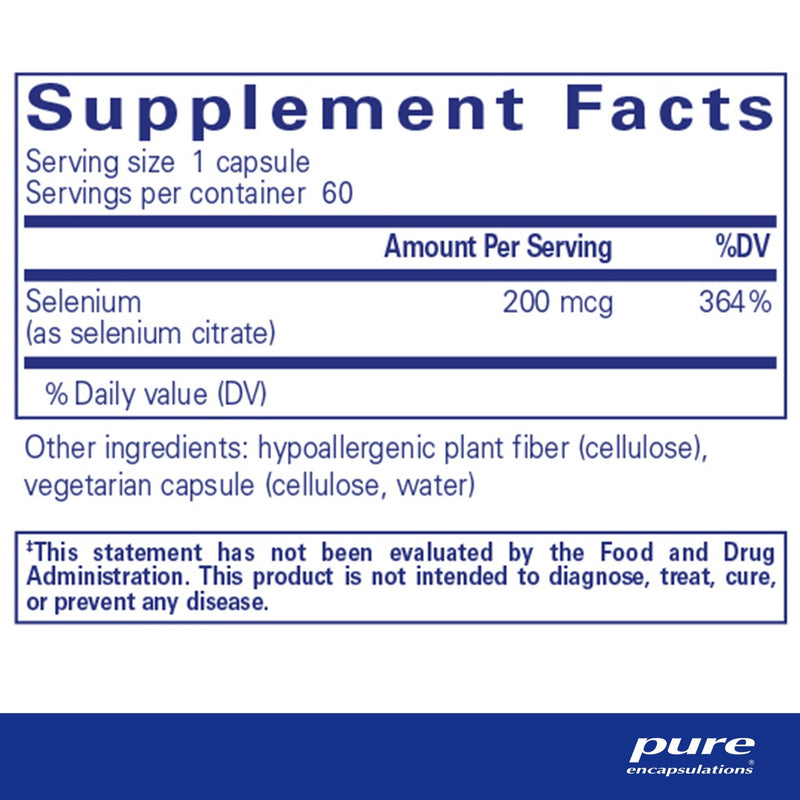 Pure Encapsulations - Selenium (Citrate) - OurKidsASD.com - 