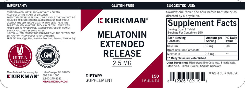 Kirkman Labs - Slo-Release Melatonin (2.5mg) - OurKidsASD.com - 