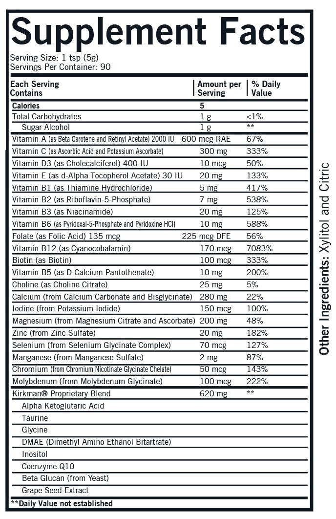 Kirkman Labs - Spectrum Complete II Powder - Hypoallergenic - OurKidsASD.com - 