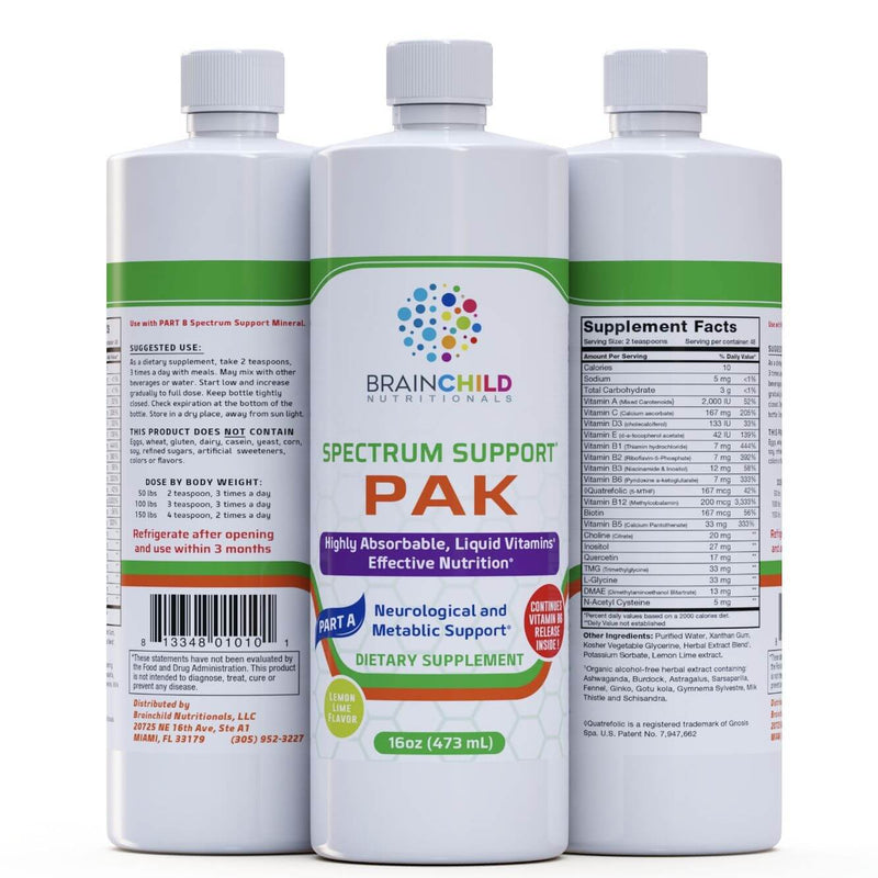 BrainChild Nutritionals - Spectrum Support PAK Vitamins & Minerals - OurKidsASD.com - 