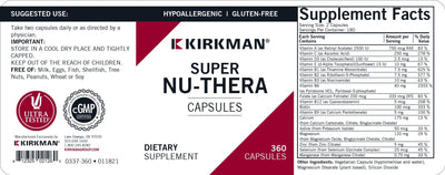 Kirkman Labs - Super Nu-Thera Hypoallergenic - OurKidsASD.com - #Free Shipping!#