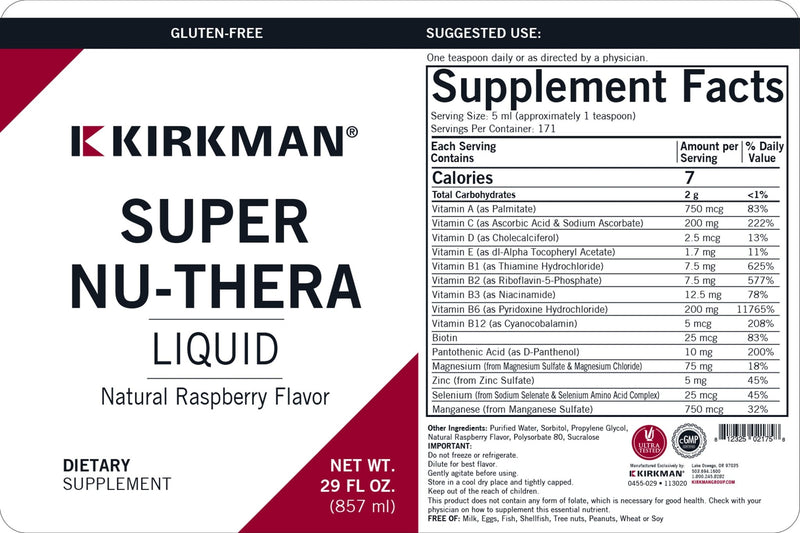 Kirkman Labs - Super Nu-Thera Liquid - OurKidsASD.com - 