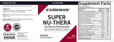 Kirkman Labs - Super Nu-Thera W/ 25mg P5P - OurKidsASD.com - #Free Shipping!#