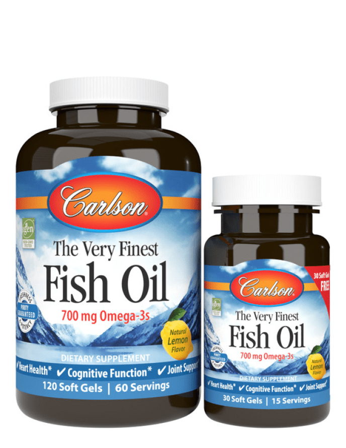 Carlson - The Very Finest Fish Oil 120 & 30 Softgels - OurKidsASD.com - 