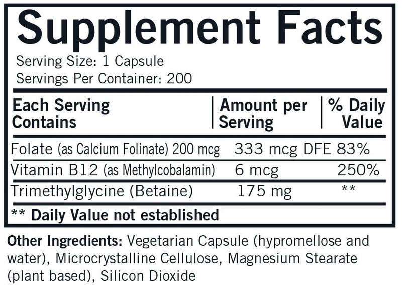 Kirkman Labs - TMG 175mg with Folinic Acid And Methyl B-12 - OurKidsASD.com - 