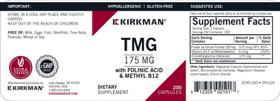 Kirkman Labs - TMG 175mg with Folinic Acid And Methyl B-12 - OurKidsASD.com - #Free Shipping!#