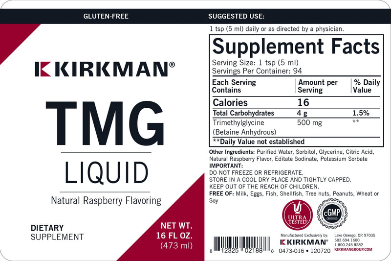 Kirkman Labs - TMG (Trimethylglycine) Liquid - OurKidsASD.com - 