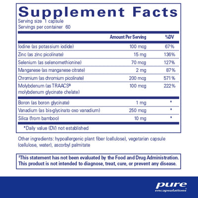 Pure Encapsulations - Trace Minerals - OurKidsASD.com - #Free Shipping!#