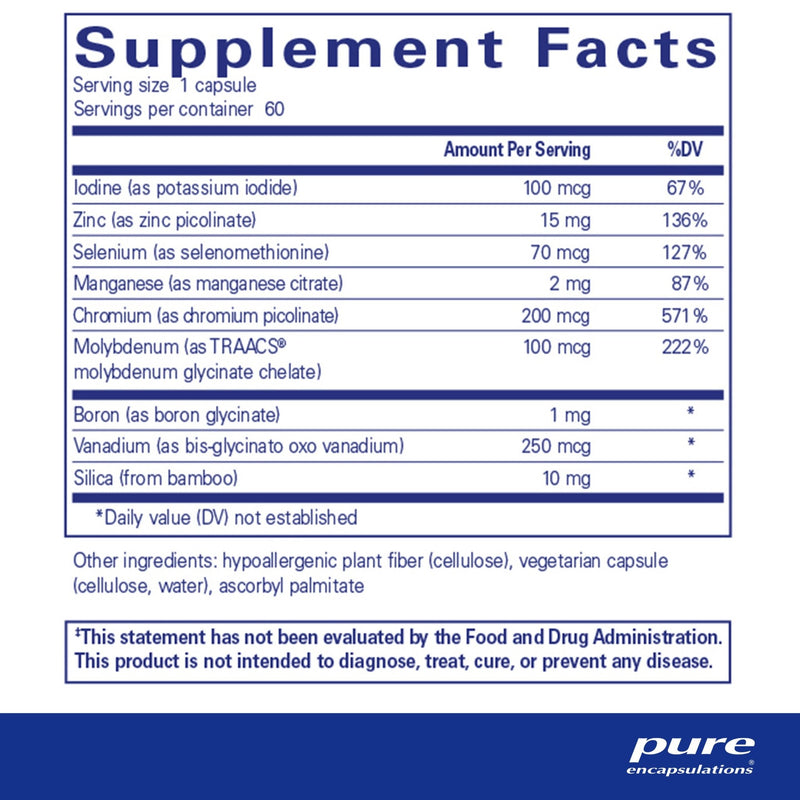 Pure Encapsulations - Trace Minerals - OurKidsASD.com - 