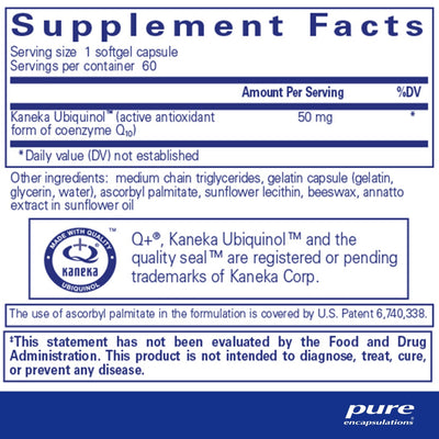 Pure Encapsulations - Ubiquinol-QH (50mg.) - OurKidsASD.com - #Free Shipping!#