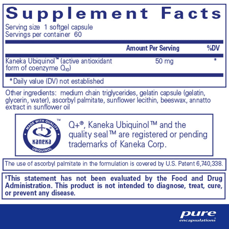 Pure Encapsulations - Ubiquinol-QH (50mg.) - OurKidsASD.com - 