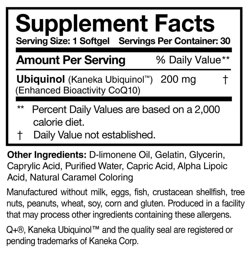 Researched Nutritionals - Ubiquinol Super 200™ - OurKidsASD.com - 